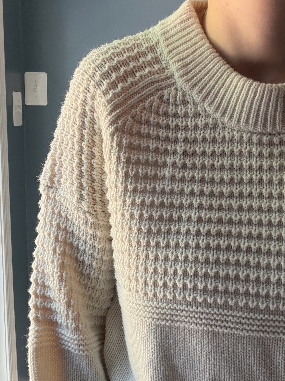 Universal Thread Cream Textured Crewneck Sweater